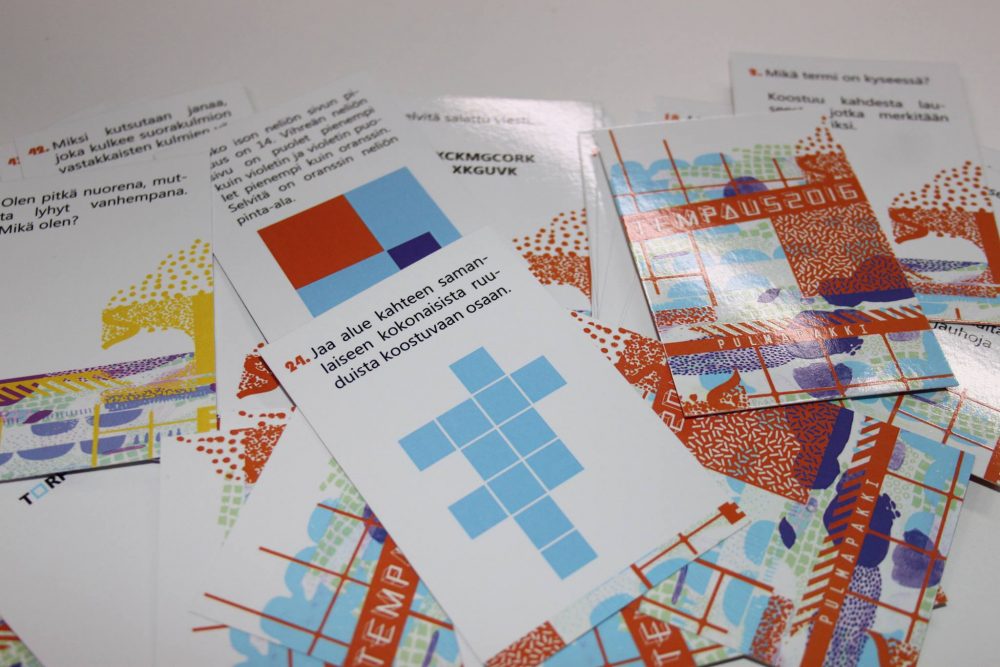 Arjen pulmapakki -korttipelin avulla oppilaat pääsivät tutustumaan matemaattista ja loogista päättelyä vaativiin arkielämän ongelmiin.